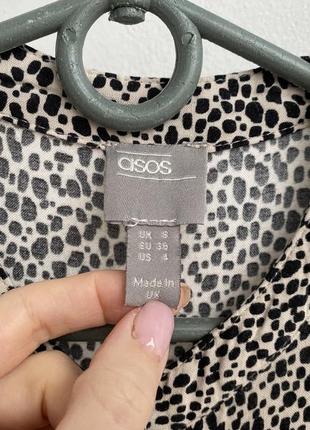 Натуральное платье миди в принт asos платье на пуговицах ярусное2 фото