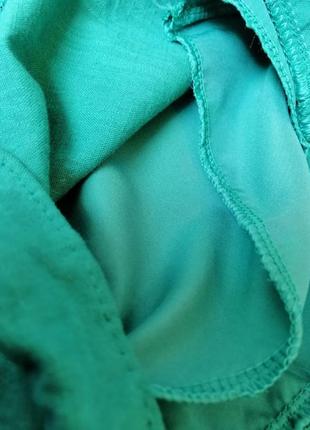 Легкий ромпер комбінезон сарафан з натуральної тканини на ґудзиках з рюшами бретелі регулюються льон8 фото
