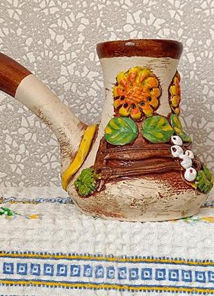 Посуд слов'янська кераміка, еко посуд. турка 200-250мл3 фото