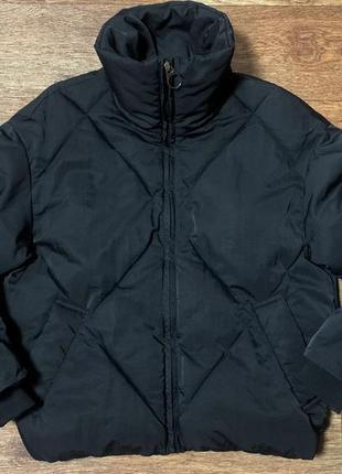 Женская теплая куртка пуффер с высоким воротником bershka (р.xs-s)оригинал art 6490/512/8002 фото
