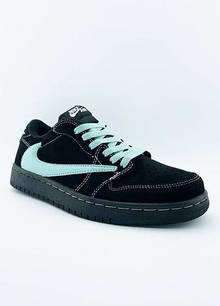 Jordan 1 low travis scott’s x Waffle кроссовки замша/текстиль