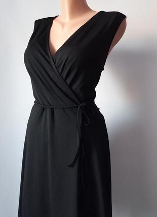 Черное платье-миди 52 54 размер бюстье нарядное новое6 фото