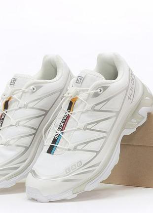 Salomon s/lab xt-6 white silver, кросівки чоловічі білі саломон, кроссовки мужские саломон, кросівки білі