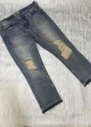 Стрейчевые джинсы рваные fat face p 40/425 фото