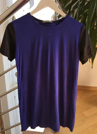 Футболка з рукавами замшевими