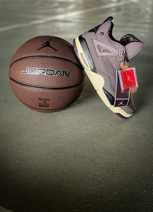 Nike air jordan 4 retro  a ma maniere violet ore кроссовки коричневые кожаные8 фото