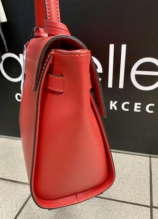 Сумка шкіряна червона virginia conti жіноча сумка італійська6 фото