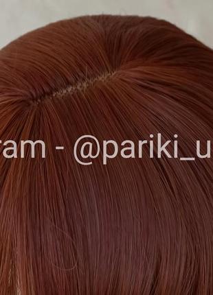 Рыжая новая парик, длинная, с чёлкой, термостойкая, парик4 фото