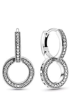 Серьги шарики пусеты серебро пандора pandora silver s925 ale с биркой и пломбой 925 проба серебряные