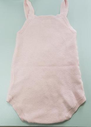 Sfera испания вязаный песочник комбинезон летний новорожденной девочке 6-9м 68-74см розовый2 фото