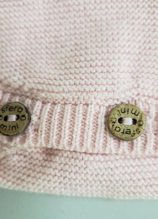Sfera испания вязаный песочник комбинезон летний новорожденной девочке 6-9м 68-74см розовый6 фото
