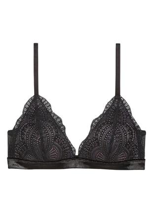 Роскошный чувственный кружевной бралетт бра бюстгальтер  пуш ап без косточек с бархатным поясом h&m