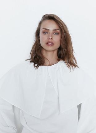 Лонгслів zara сорочка з коміром mango з комірцем2 фото