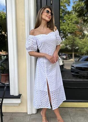 Женское белое платье
