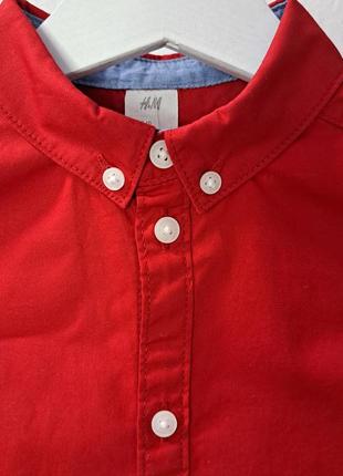 Червона дитяча сорочка h&m2 фото