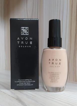 Тональный крем "avon true colour", матирующий с успокаивающим действием/ тон - ivory, світлий прозорий1 фото