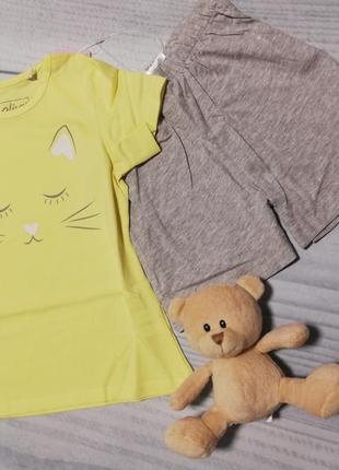 Домашний костюм, пижама, футболка и шорты 116