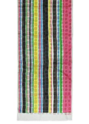 Яркий двухсторонний шелковый шарф kenzo /2372/7 фото