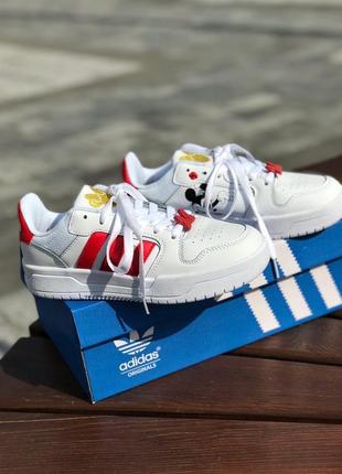 Классные лимитированные женские кроссовки adidas neo disney белые6 фото