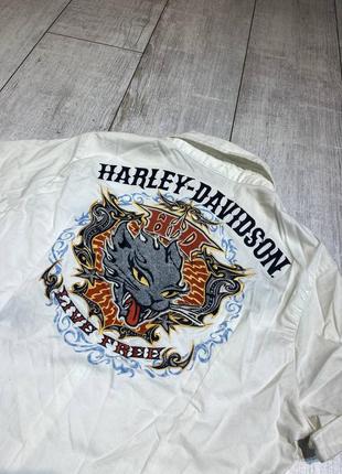Редкая рубашка с большим логотипом harley davidson2 фото