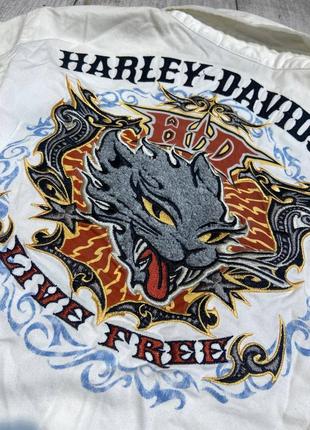 Редкая рубашка с большим логотипом harley davidson3 фото