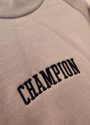 Champion удлиненный свитшот s-m, на флисе9 фото