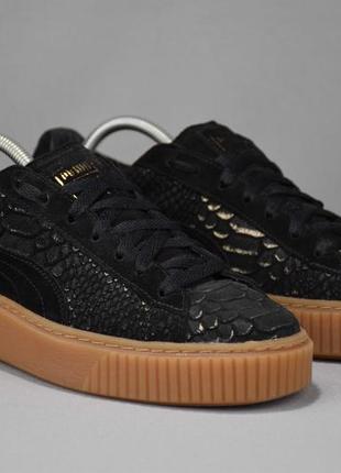 Кроссовки замшевые женские puma basket platform exotic skin оригинал 42 р/27 см2 фото