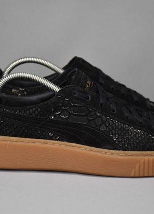 Кроссовки замшевые женские puma basket platform exotic skin оригинал 42 р/27 см