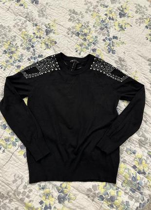 Кофточка женская лонгслив со стразами