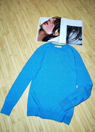 Zara🔥 насыщенный бирюзово - голубой свитер2 фото