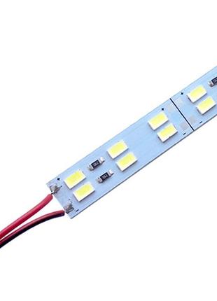 Світлодіодна лінійка brt 5730-144 led w 2-pin 6500k, 12в, ip20 білий зі скотчем