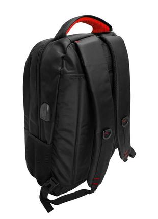 Рюкзак тканинний sky-bow на 4 колеса 50л чорно-червоний з висувною ручкою3 фото