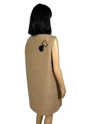 💎iceberg 💎оригинальный шерстяняное платье сарафан с нашивками /6525/3 фото