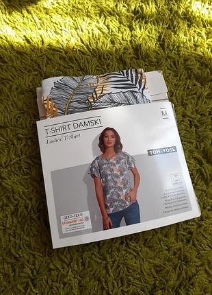 Нова футболка tom & rose розмір м принт пальми