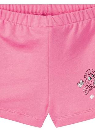Набор для девочки (футболка и шорты), рост 122-128, цвет розовый5 фото