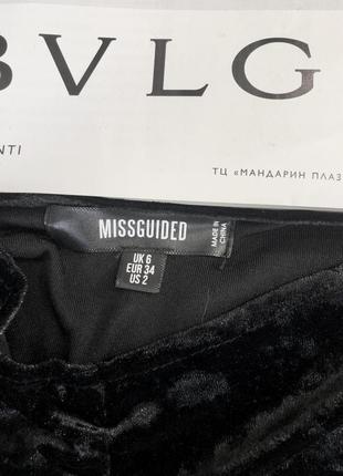 Велюровая бархатная блуза missguided с объемными рукавами и утяжкой4 фото