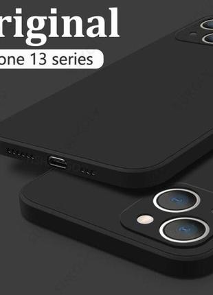 Чехол-накладка для iphone 13 silicone liquid case black