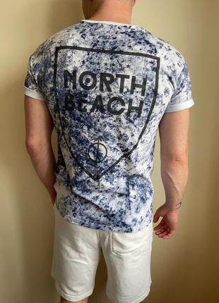 Стильная разрисованная футболка topman, топман, белая, темно синяя, дай, с принтом на груди, принт на спине6 фото