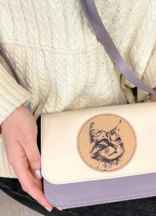 Дизайнерская сумочка из натуральной кожи