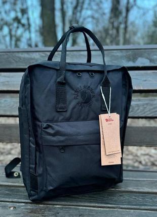 Черный городской рюкзак kanken classic 16 l, сумка, канкен класик.5 фото