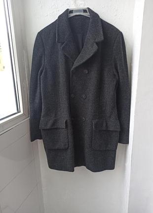 Шестяное двухбортное пальто1 фото