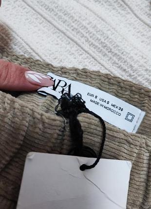 Zara брюки из микро вельвета (s)3 фото