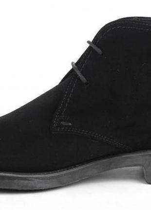 Эксклюзивные черные замшевые мужские туфли hengelo by lloyd (germany).3 фото