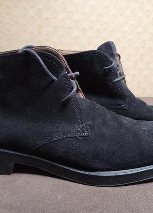 Эксклюзивные черные замшевые мужские туфли hengelo by lloyd (germany).6 фото