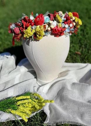 Вінок український з сухоцвітом кермека