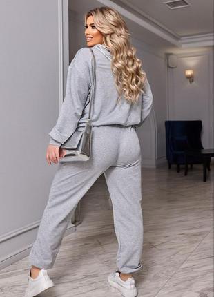 Стильный прогулочный спортивный костюм двойка7 фото