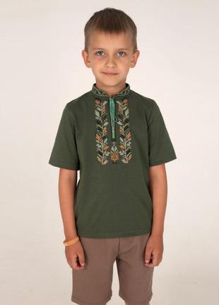 Рубашка для мальчика ''вышиванка милитари''2 фото