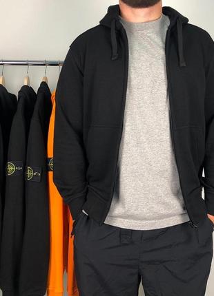 Stone island crewneck zip hoodie5 фото