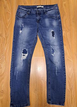 Джинсы стрейчивые regular denim 42-44 р
