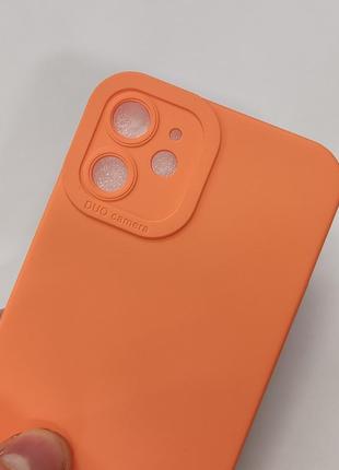 Чехол silicone case full camera iphone 12mini orange